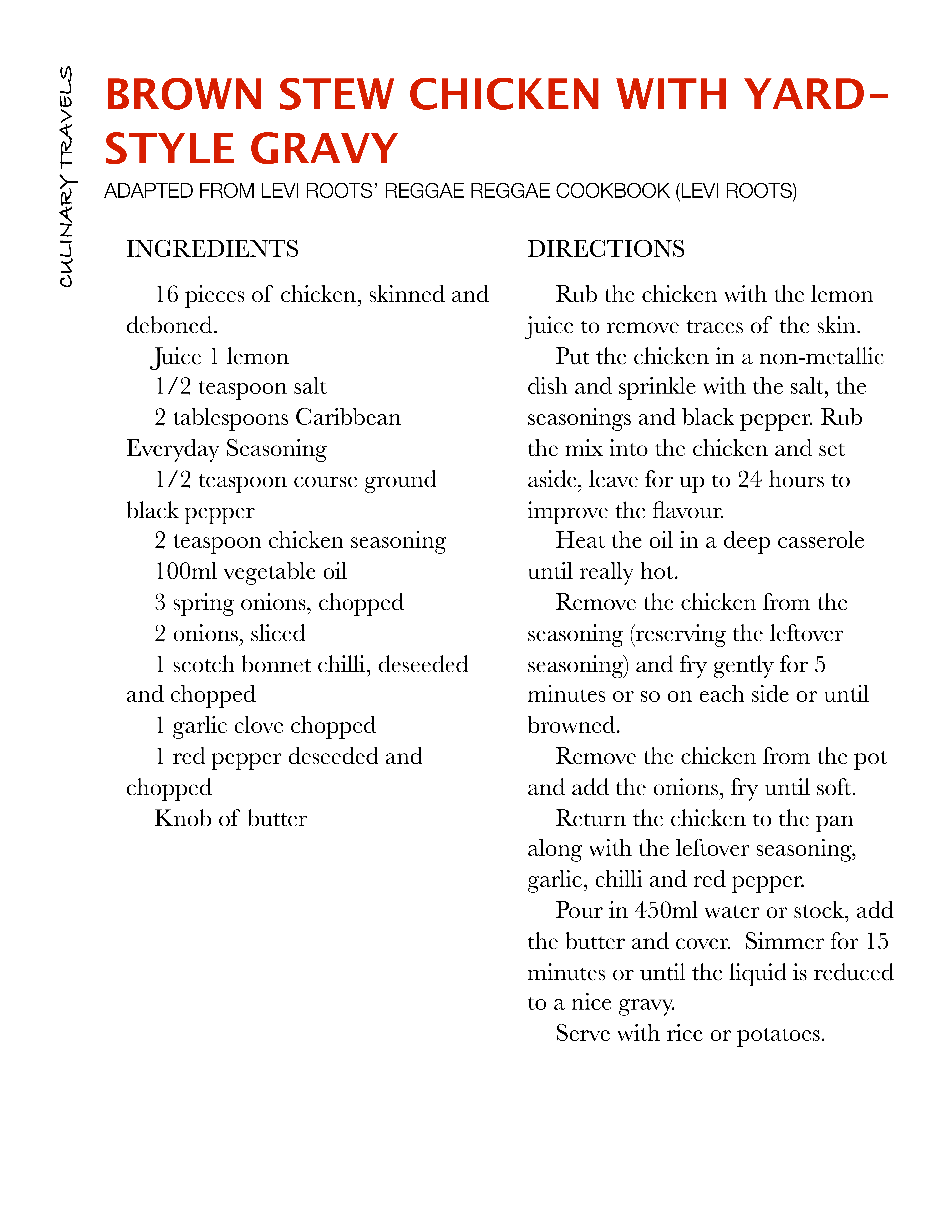 Brown Stew Chicken with Yard-Style Gravy | Blog