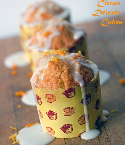 Mini Citrus Drizzle Cakes with Citrus Drizzle Icing