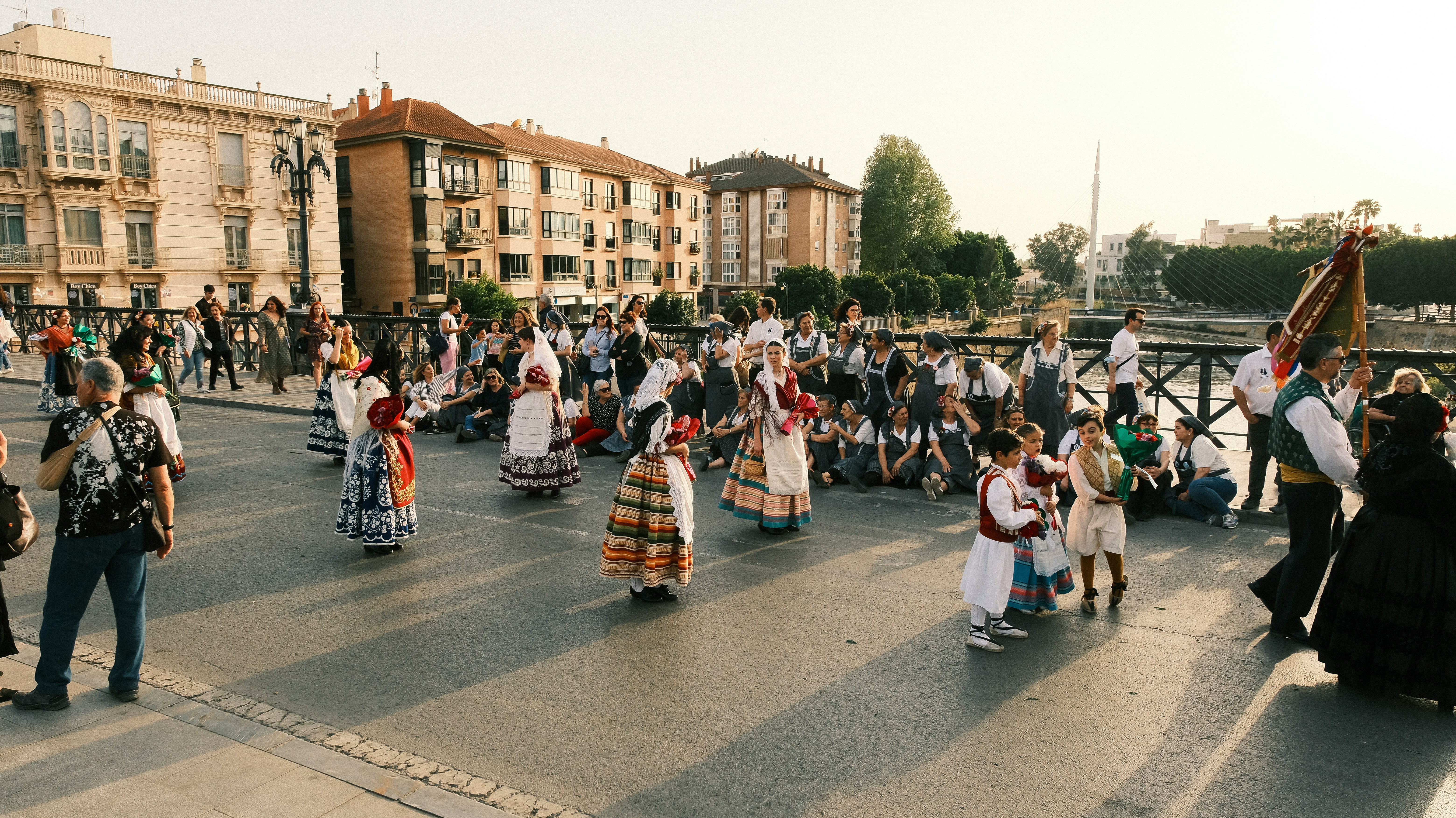 Traditional Murcian dress during Bando de la Huerta, the spring festival celebrating Murcia&rsquo;s orchard culture and regional identity.