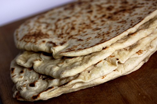 Chreime with Pollock, Laffa Bread & Hummus