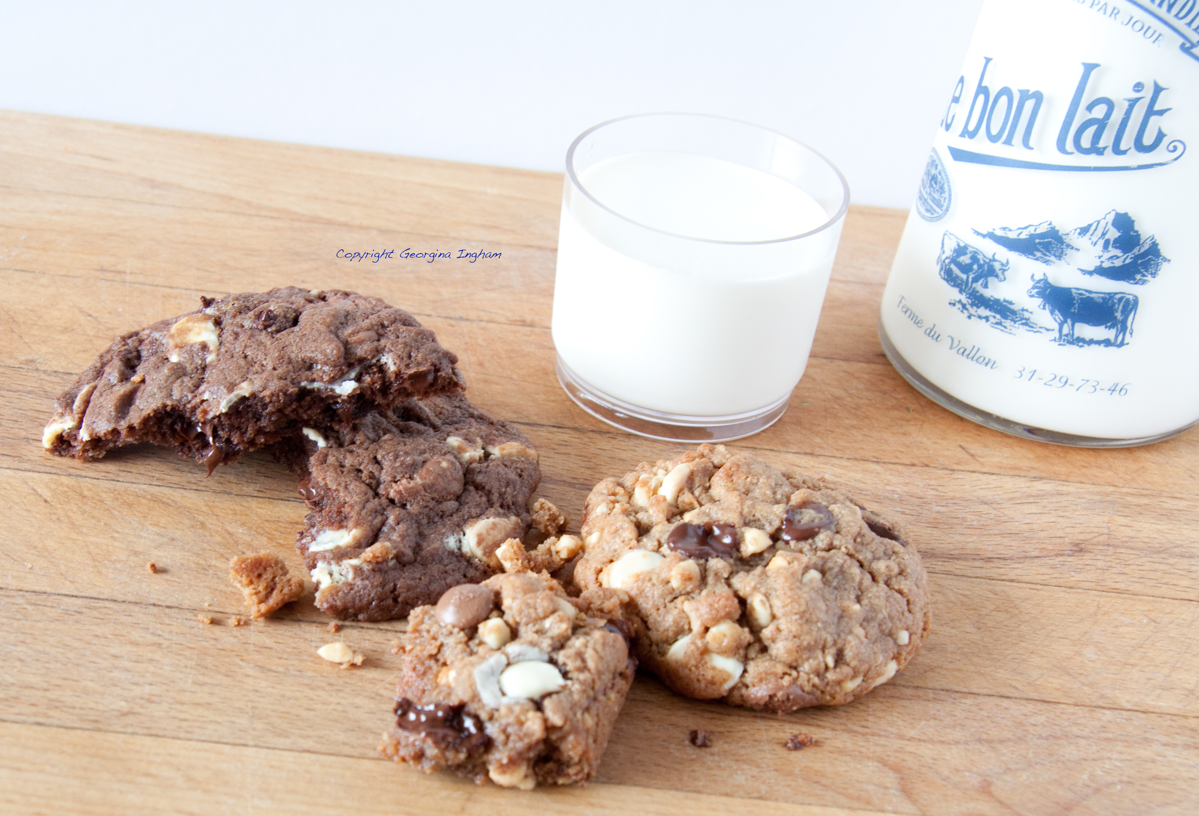 Triple Chocolate Buckwheat Cookies & Flourless Peanut Butter Chocolate Chip Cookies 