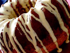 Rhubarb & Maple Bundt Cake and Maple Icing